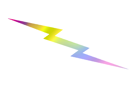 lightning bolt rainbow Sticker by AIRVOID