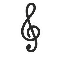 Musician Treble Sticker by mswonderlymakesmusic