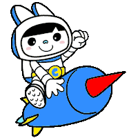 Space Rabbit Sticker by Fun Cican