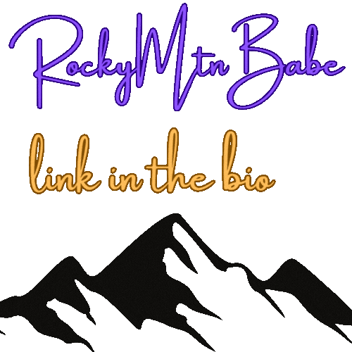 rockymtnbabe giphyupload purple branding influencer Sticker