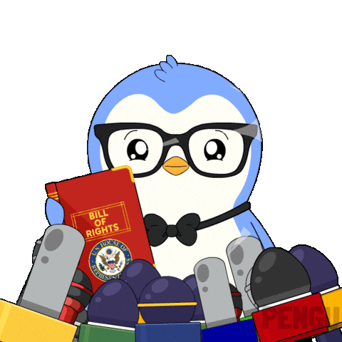 Speaking Bill Of Rights Sticker by Pudgy Penguins