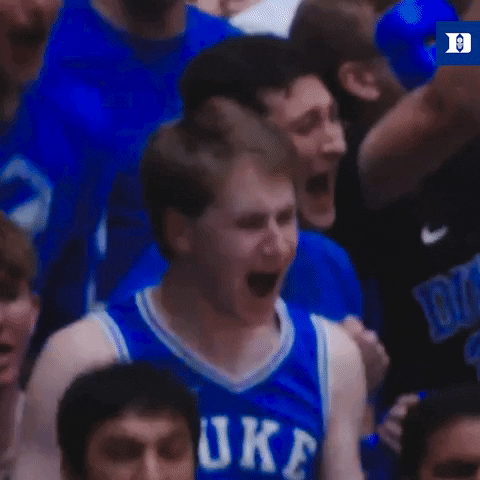 Yell Lets Go GIF by Duke Men's Basketball