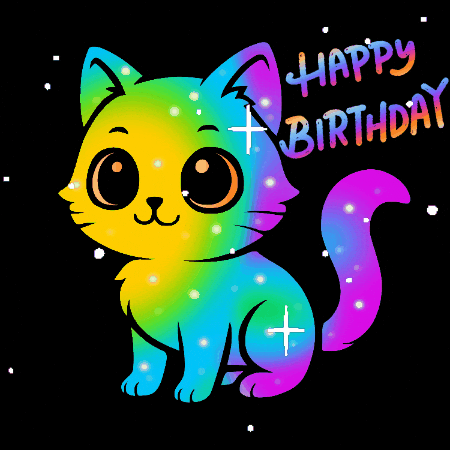 Cat Birthday GIF