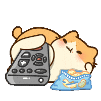Chilling Remote Control Sticker by Bichi Mao