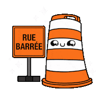 ponto_mtl kawaii construction montreal mtl Sticker