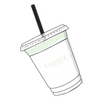 Matcha Latte Sticker by Saddle Cafe