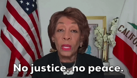 Maxine Waters No Justice No Peace GIF by GIPHY News