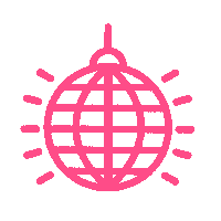 Globals_Make_Some_Noise heart ball gold disco Sticker