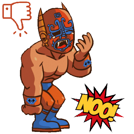 Lucha Libre No Sticker by Guerrero Maya