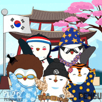 South Korea Travel GIF by Pudgy Penguins
