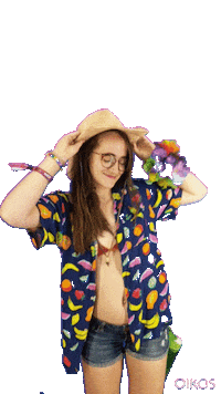 Good Vibes Girl Sticker by Oikos Canada