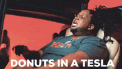 magthepoboy tesla ray gray tesla burnouts donuts in a tesla GIF