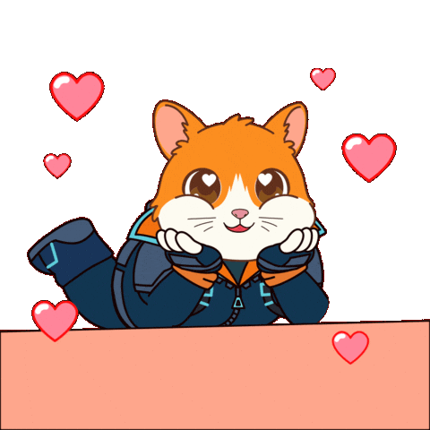 I Love You Hearts Sticker by Hamieverse