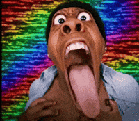 Scared Rainbow GIF