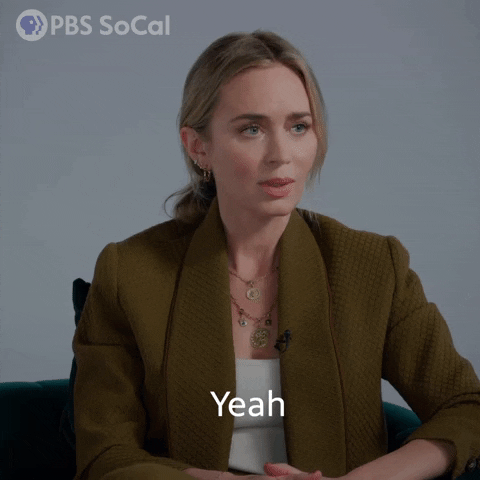 Emily Blunt Nod GIF by PBS SoCal