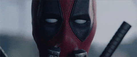 deadpool sniffing GIF