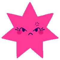 kriptonitailustra cute angry star stars Sticker