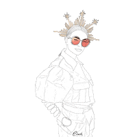 Fashion Week Illustration Sticker