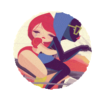 Cherry Jenny Sticker by Studio Killers