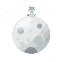 Luna Espacio Sticker by katapum