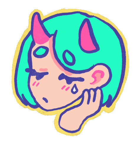 mewillustration giphyupload anime sad doodle Sticker