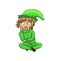 Tizzytheelf christmaself tizzy tizzytheelf tizzythinking Sticker