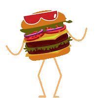 Food Burger Sticker by Stadio Restaurant Delivery