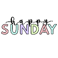 Happy Sunday Illustration Sticker