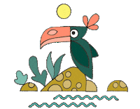 GRIFFOGRAPHE bird tropical oiseau griffo Sticker