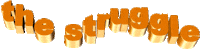 the struggle orange Sticker by AnimatedText