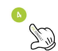 Hand Click Sticker by FKC Consult GmbH