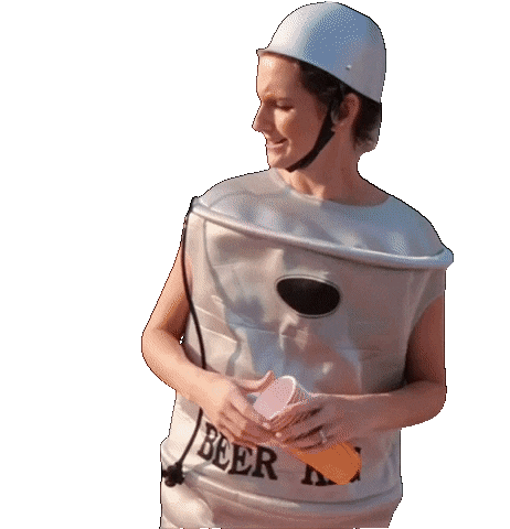 Drunk Beer Pong Sticker by Loryn Powell