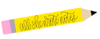 Pencil Aswn Sticker by All She Wrote Notes