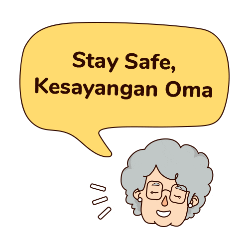 KataOma giphyupload staysafe oma telurgabus Sticker