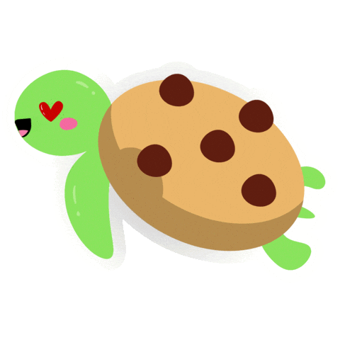 Cookie Turtle Sticker by Ribblr