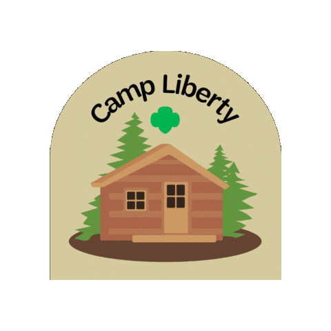 GirlScoutsEasternIAWesternIL giphygifmaker girl scouts girl scout camp camp liberty Sticker
