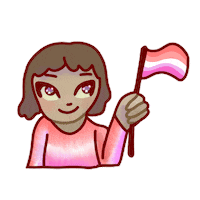 Lesbian Pride Sticker by Contextual.Matters
