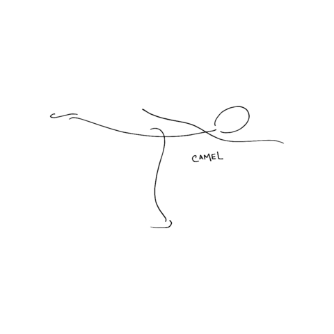 Figure Skating Camel Sticker