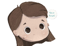 Girl New Post Sticker