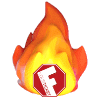 Fire Burn Sticker by Fyourticket