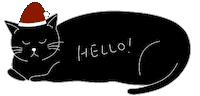 Merry Christmas Cat Sticker by Luntan