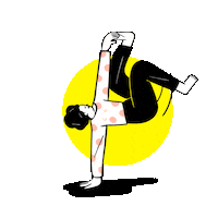 yello_de dance sport yoga move Sticker