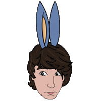 lipplelolly meme bunny ears laurelin lipplelolly Sticker