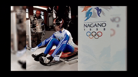 luge GIF by Olympic Channel