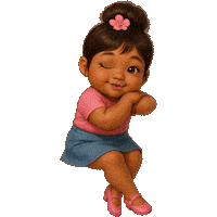 Girl Sitting Sticker