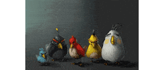 Lying Angry Birds Sticker