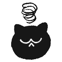tired cute cat Sticker by Ross Plaskow