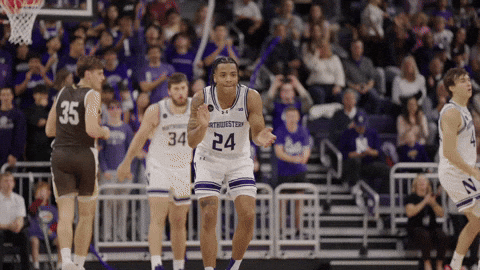 College Hoops Clapping GIF by Northwestern Athletics