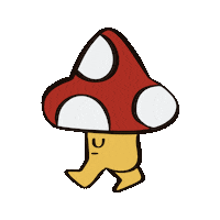 israat_chan cute walking walk mushroom Sticker