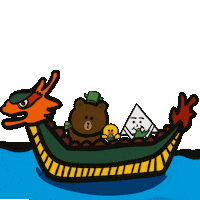 Dragon Boat Linefriends Sticker